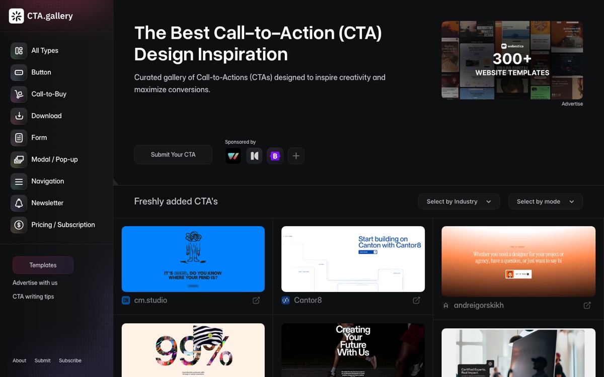 CTA Gallery — curated call-to-action designs